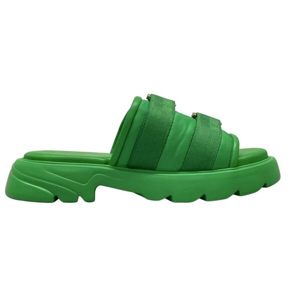 BOTTEGA VENETA - Green Chemical Fiber Leather Rubber Men's Sandals 513-080625 - Picture 4 of 11